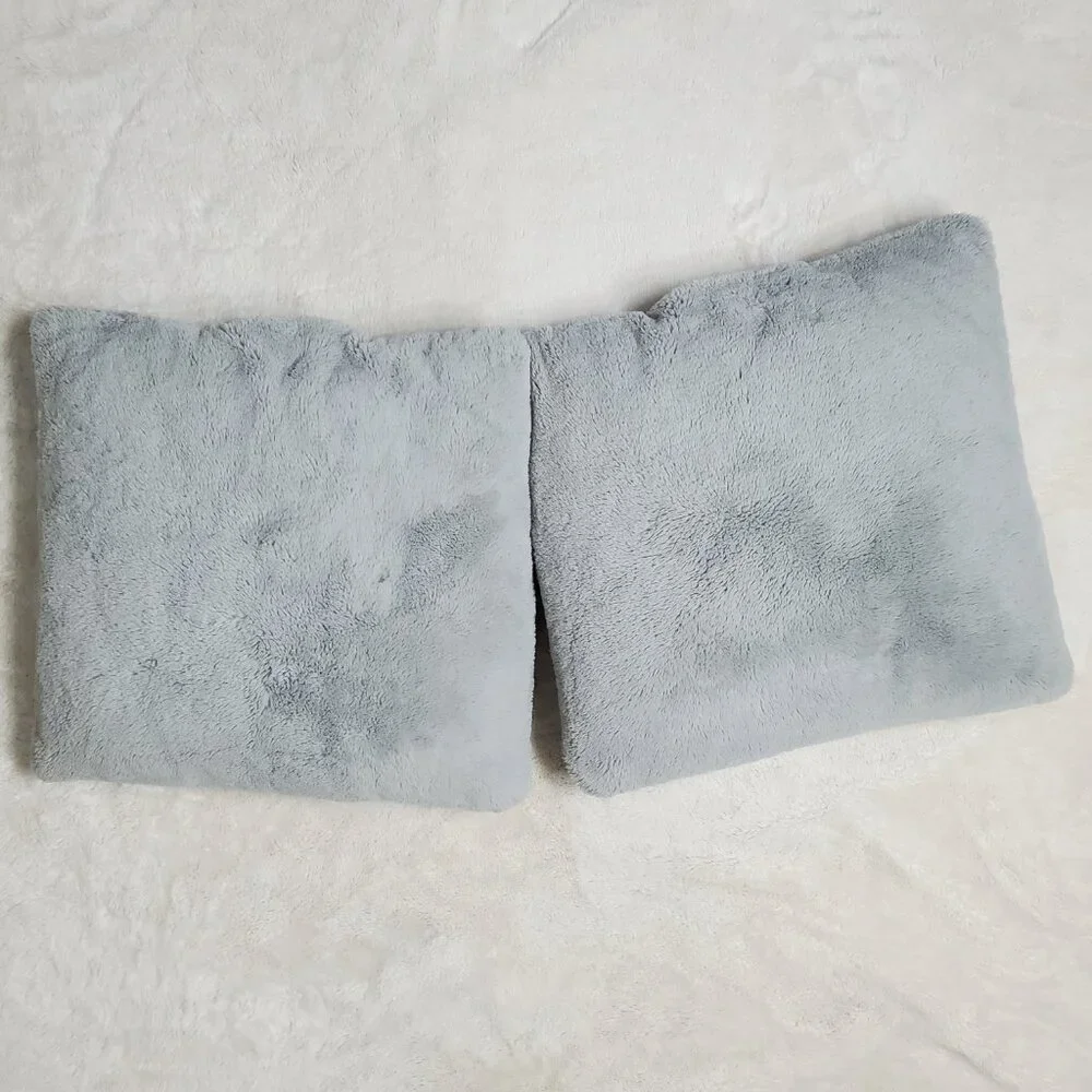 Soft Light Grey Pillows Set of 2